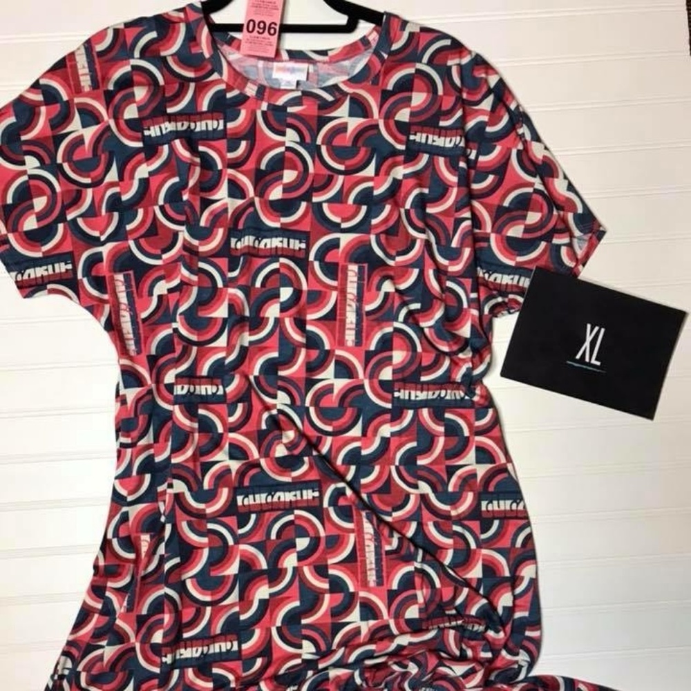 LuLaRoe XL Maria Dress Maxi - Red white and Blue